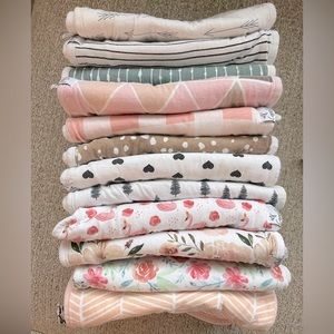 Copper Pearl Burp Clothes— Baby girl